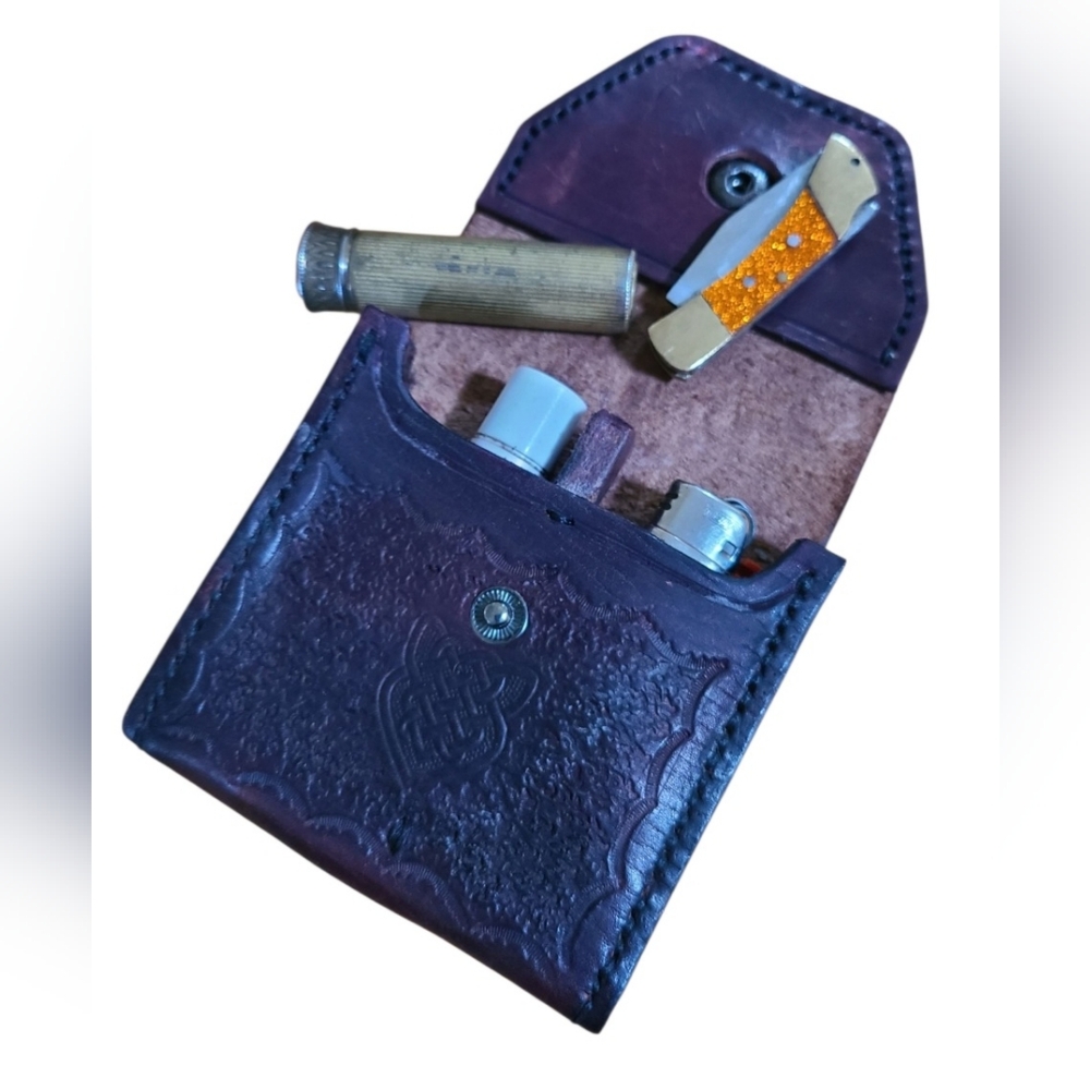 Top Grain Tooled Leather Case